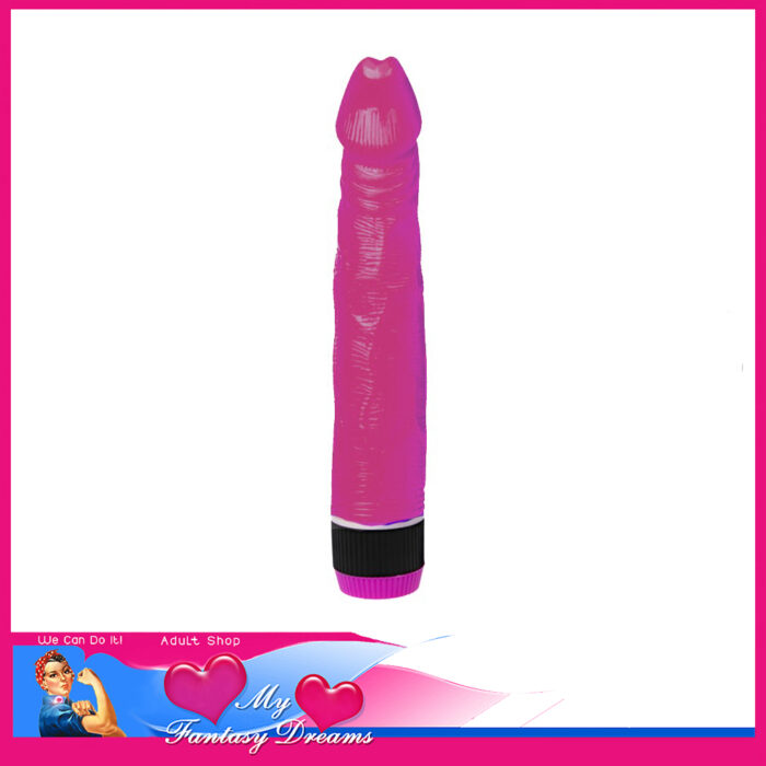 Adour Club - Penis 8.9" Multi Speed Battery Operated Vibrator Bright Hot Pink