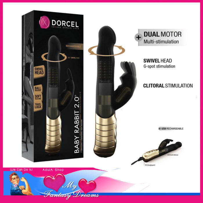 Dorcel - Baby Rabbit 2.0 Dual Motor 3 Rotations 7 Speed Vibrator 22cm