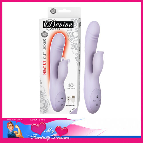 Devine Vibes | Heat Up Clit Licker 10 Speed Usb 8.37" Rabbit Vibrator