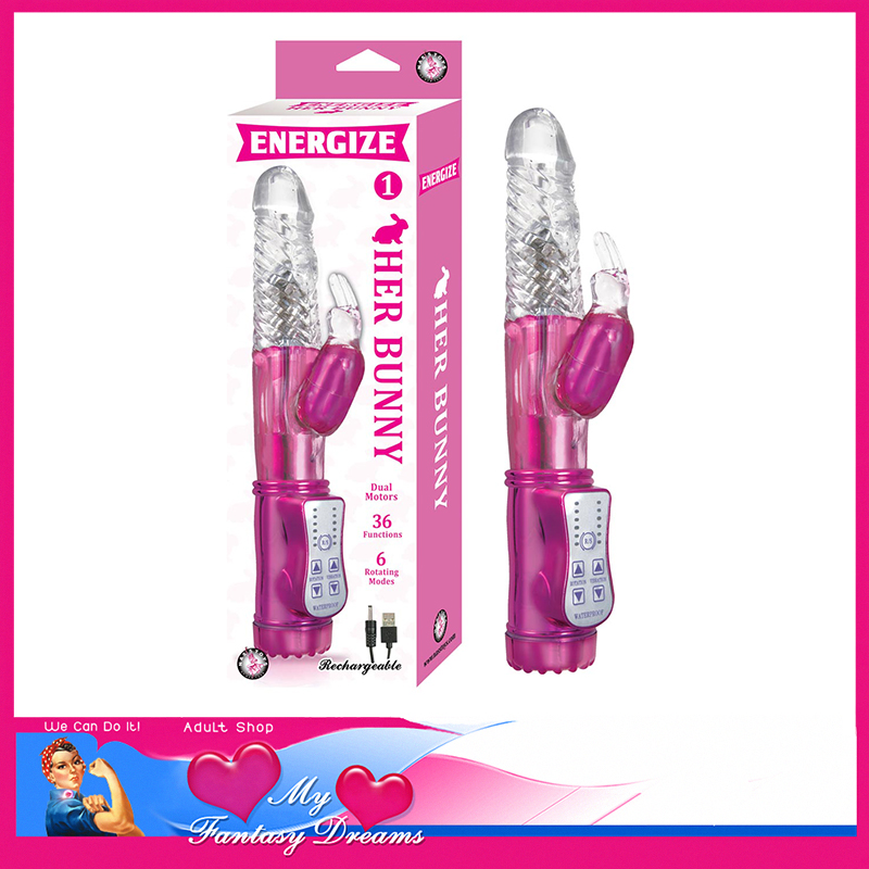 Energize | Her Bunny 36 Level Dual Motor 6 Rotation Usb Rabbit Vibe Purple - Image 2