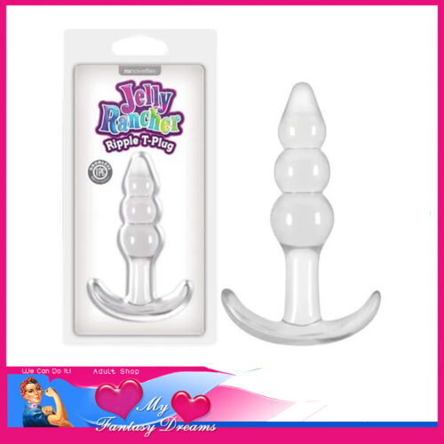 Jelly Rancher | Ripple T Plug Anal Plug Smile 4.5" Tpe Base Clear