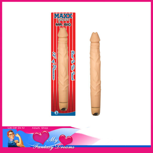 Maxx Gear - Mr Big 12" Insert Huge Multi Speed Battery Dildo Penis Beige