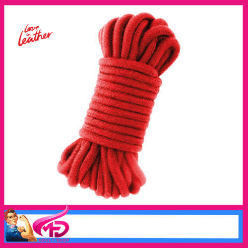 ROP003RED Love In Leather | 20m Cotton Rope Core Poly Blend Outer Premium Red ROP003RED