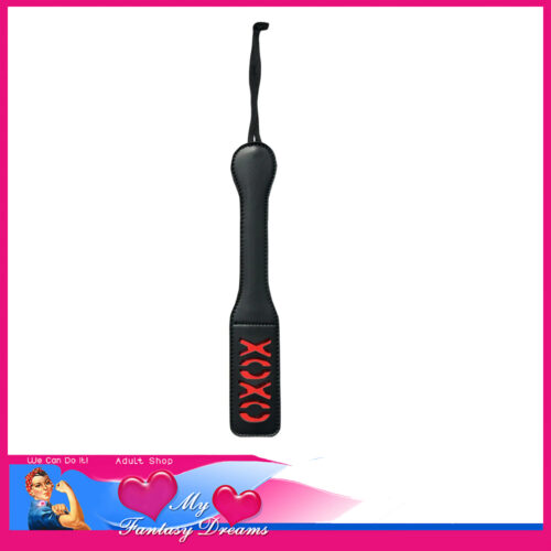 Berlin Baby | Paddle Leaves Imprint | Xoxo 12.5" x 2.25" Wide Black Pu Leather