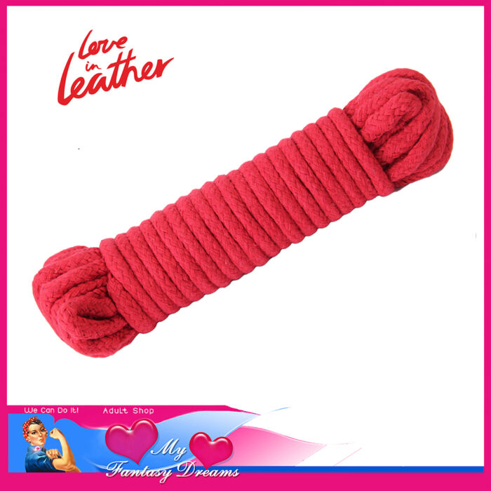 Love In Leather | 20m Cotton Rope Core Poly Blend Outer Premium Red ROP003RED