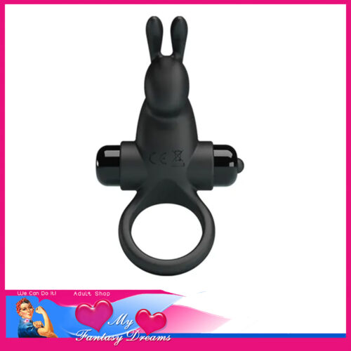 Party Up | Larry Vibrating Penis Ring I Rabbit 10 Speed 11.3cm Battery Black