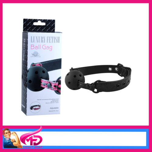Luxury Fetish | Breathable Ball Gag Geometric Pattern Adjustable Black
