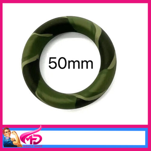 WHERE'S WILLY CAMO SILICONE COCK RING - GREEN 50mm