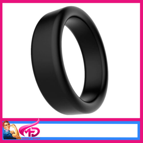 FLAT BLACK SILICONE COCKRING 30mm inner Stretchy Comfort