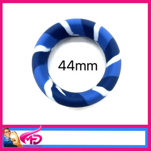 WHERE'S WILLY CAMO SILICONE COCK RING - BLUE 44mm