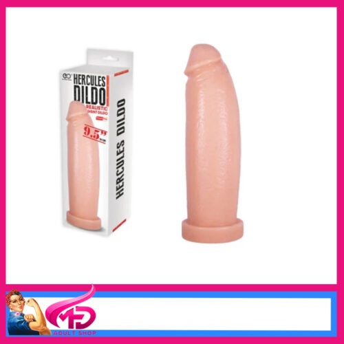 Hercules Dildo 22.9cm Insert x 8cm Wide Huge Girthy Heavy Pvc Cock Beige