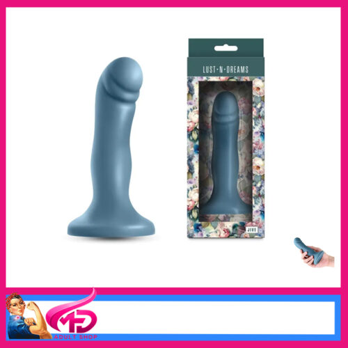 Lust n Dreams Jive Liquid Silicone Penis Probe16.3cm Suction Cup Blue