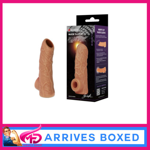 Kokos | Nude Sleeve M 12cm Soft Stretchy Veined Penis Girth Enhancer
