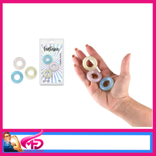 Fantasia | Stamina Penis Rings Suits Up to 1.25" Penis Soft Stretchy Tpe Multicolour