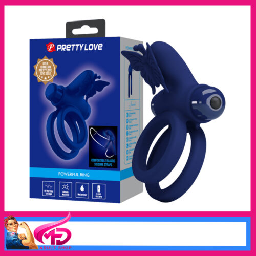 Pretty Love | Jamele Vibrating Penis Ring Battery 10 Speeds Blue