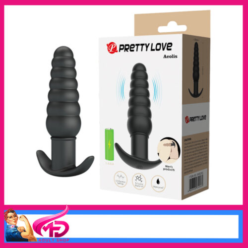 Pretty Love | Aeolis Vibrator Butt Plug Battery 10 Speeds 11.7cm Black