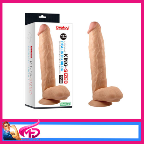 Lovetoy | King-Sized Realistic Dildo Penis Pvc 11" x 2.2" Beige