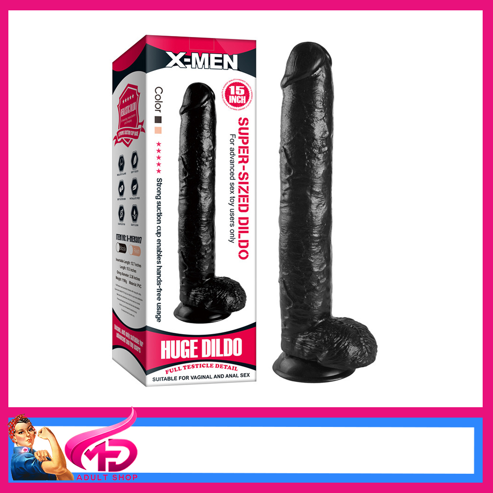 X-Men | Hunters Cock Massive 15" x 2.5"Oversized Penis Black Dildo Dong