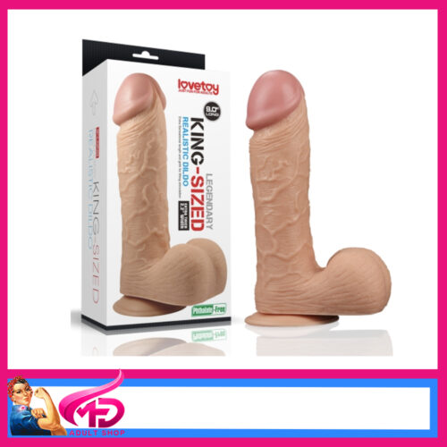 Lovetoy | King-Sized Realistic Dildo Penis Girthy 2.2" Wide 9" Tall Pvc Beige