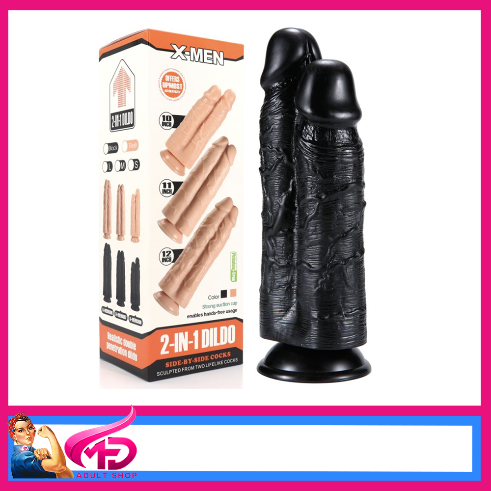 X-MEN | 2 in 1 Dildo Double Penetrator 2 Dicks 1kg Attached Together 9.45" Insert