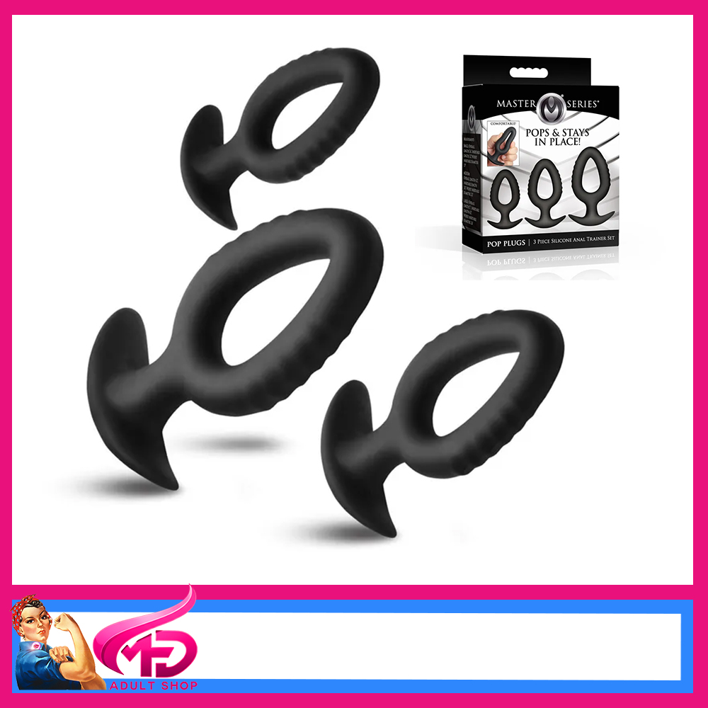 Master Series | Pop Plugs 3 Set Anal Trainer Kit Comfortable Wearable Anal Plugs