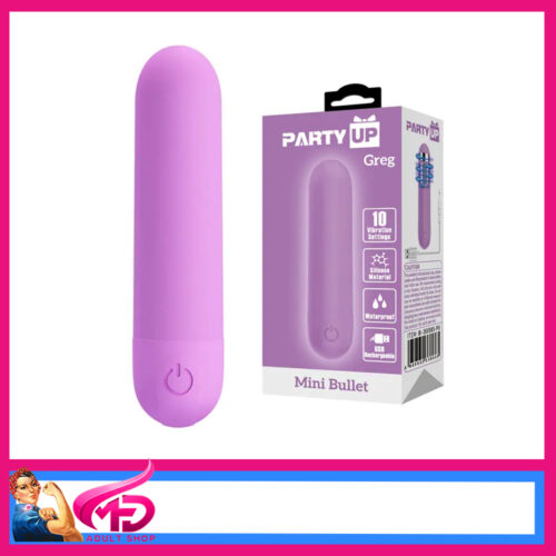 Party Up | Bullet Vibrator Hard Greg Usb Mini Bullet 10 Speed 8cm Purple