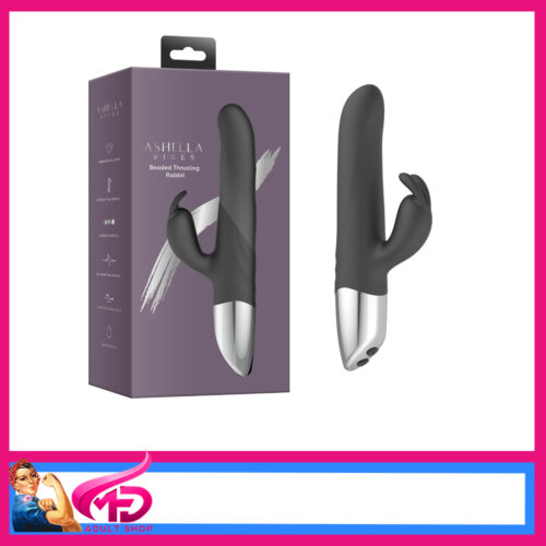 Ashella Vibes | Beaded Thrusting Textured Shaft Rabbit Vibrator Petite 19cm