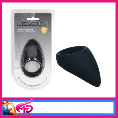 LEVELZ Teardrop Silicone Cock Ring Taint Teaser Base Penis Ring 3.5" x 1.5" Inner