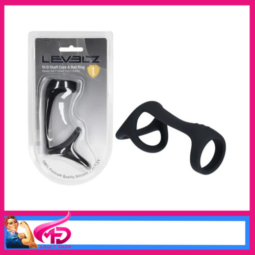 LEVELZ Tri O Silicone Shaft Cock & Ball Ring Adds Penile Structure To Stay Hard