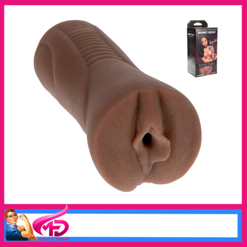 Pocket Pussy | Honey Gold Ultrasykn Tight Vagina Suits Up to 6" Cock Tan