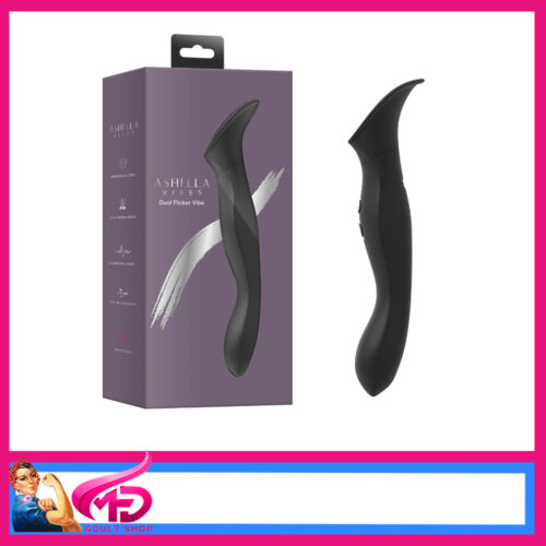 Ashella Vibes | Dual Flicker Vibrator 9 Levels Double Ended 21cm Clitoris G Spot
