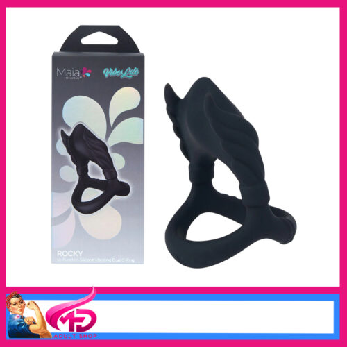 Maia | Rocky Vibrating 10 Speeds Penis Ring Cock Balls Strap Clit Stimulator