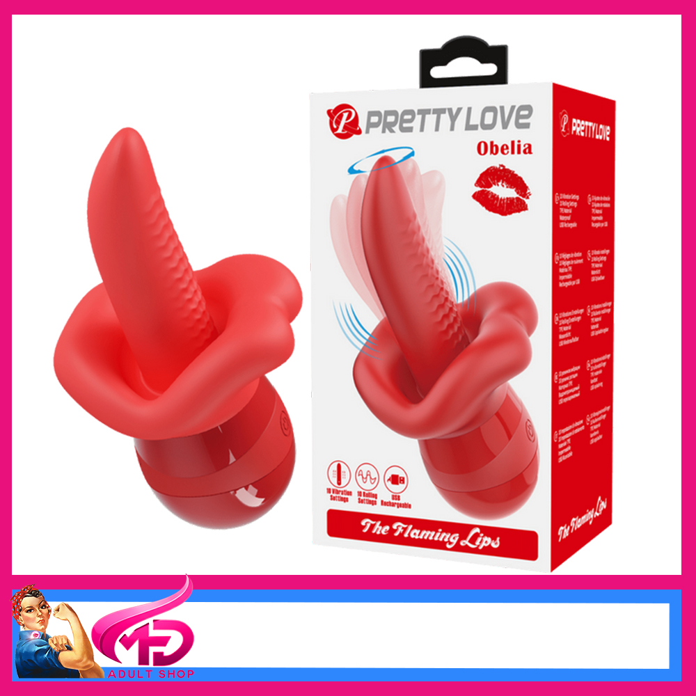Pretty Love | Obelia 13.8cm Flaming Lips 10 Licking Clitoris Tongue 10 Vibrations