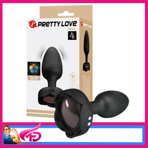Pretty Love |Olman 10 Speed Vibrator Anal Plug Light Up Base 8.8cm x 3cm