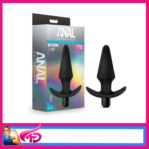 Black 12.7 cm (5'') Vibrating Butt Plug