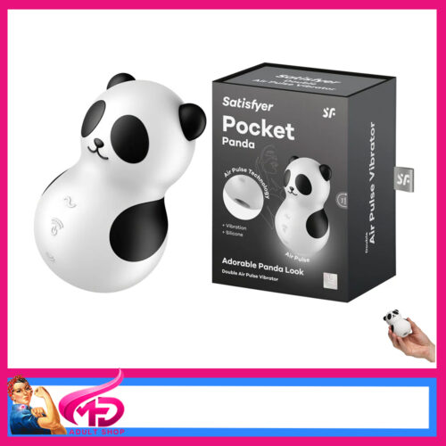 Satisfyer Panda Air Wave usb Waterproof 10 Vibrations 11 Air 4" Black White 2 Motor