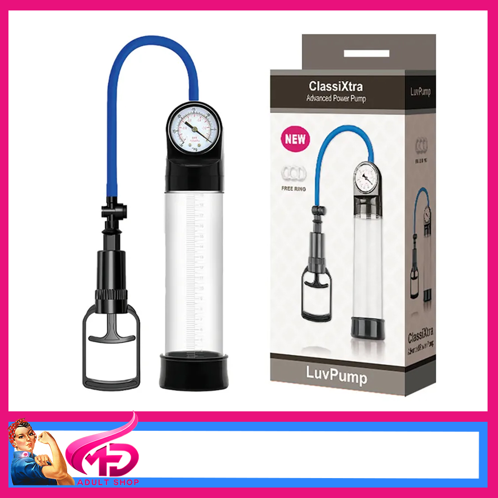 LuvPump ClassiXtra Advanced 20cm Power Pump With Gauge Silicone Hose
