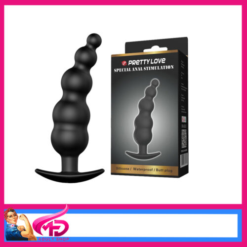 Pretty Love | Special Anal Stimulation Beads 11.8cm Smile Base Black