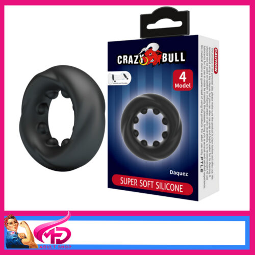 Crazy Bull | Cock Ring 4 Stretchy Super Soft Liquid Luxury Silicone Suits Up To 1.5″ Penis Black