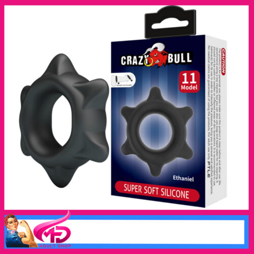 Crazy Bull | Cock Ring 14 Stretchy Super Soft Liquid Luxury Silicone Suits Up To 1.5″ Penis Black