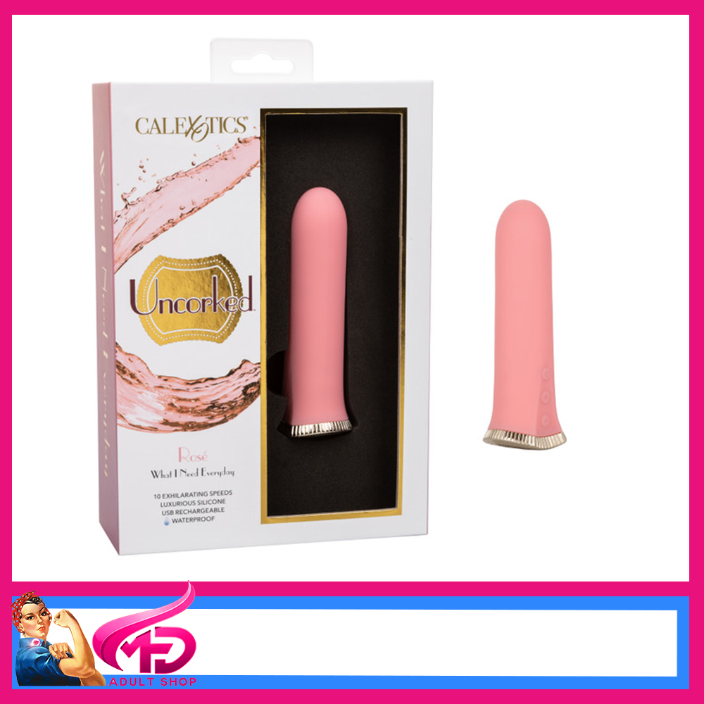 Calexotics | Uncorked | Rose 10 Increments Constant Rare No Pulse Vibrator 5.25" Waterproof Pink