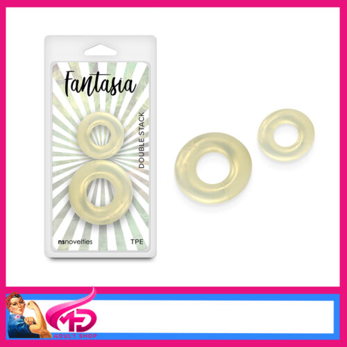 NS Novelties | Fantasia 2 Pack Cock Rings .6" .8" Inner Stretchy Suits Up to 1.5"