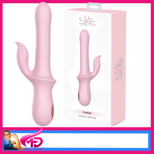 SXE | Fannie Waving Unique Feel Silicone Rabbit Vibrator 25.1cm x 3.5cm Pink