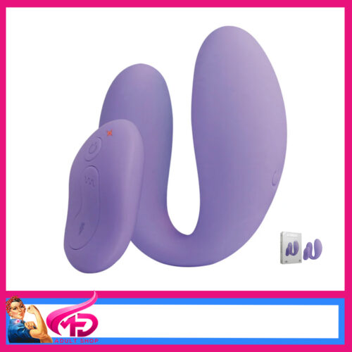U Smile With Remote 10 Speeds 15.5cm x 3cm Usb 2 Motors Purple