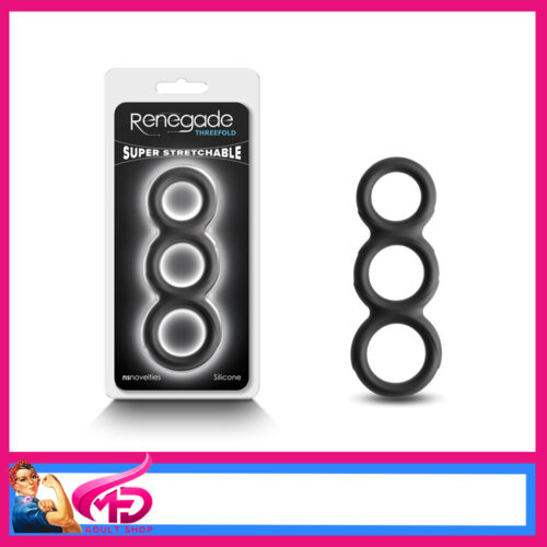 Renegade Threefold Cock & Balls Rings 12 cm x 4.4 cm x 1 cm
