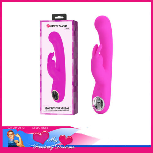 Pretty Love | “Lamar” Stavros Led 10 Speed Rabbit Vibrator 4.5" Insert Purple
