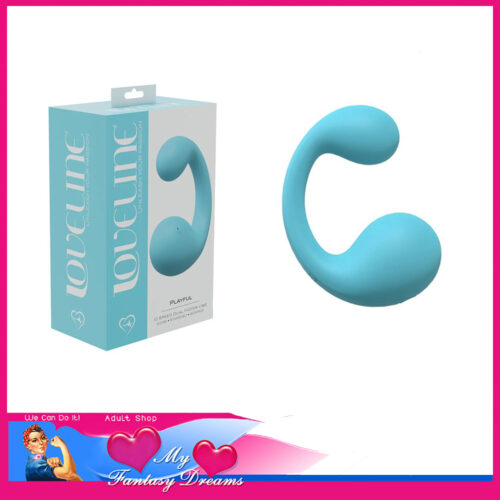 Loveline| Playful 10 Speed 2 Motor 3.35" Vibrator Usb Clit G Vibrator Blue