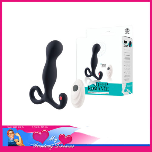 Deep Romance | Anal Plug 10 Speeds Usb t bar Base 4.7" Remote Black