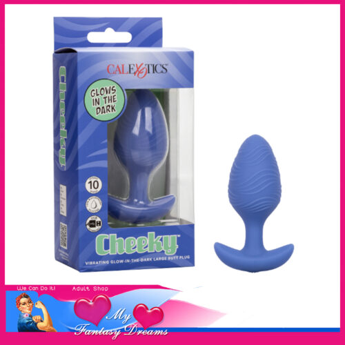 Calexotics | Anal Vibrator Cheeky Glows 10 Speeds 4.25"x2" Usb Purple