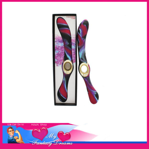 Colorful Camo | Double Ender Vibrator Entice 8 Speeds 12.5" Usb Purple